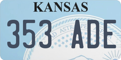 KS license plate 353ADE
