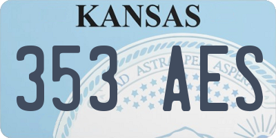 KS license plate 353AES
