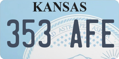 KS license plate 353AFE