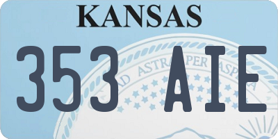KS license plate 353AIE