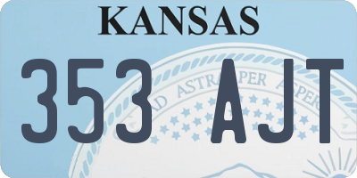 KS license plate 353AJT