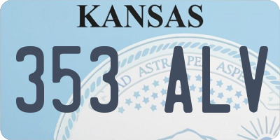 KS license plate 353ALV