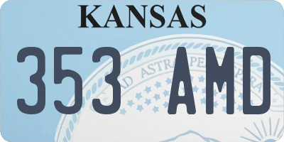 KS license plate 353AMD