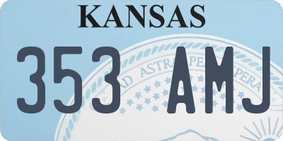 KS license plate 353AMJ