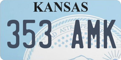 KS license plate 353AMK