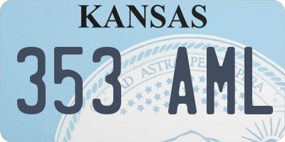 KS license plate 353AML