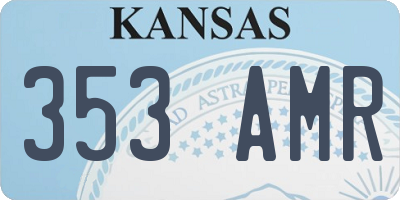 KS license plate 353AMR