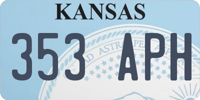 KS license plate 353APH