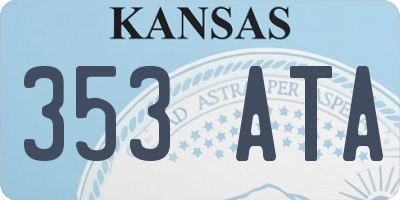 KS license plate 353ATA