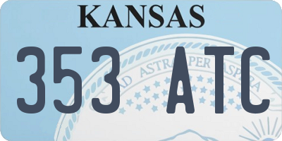 KS license plate 353ATC