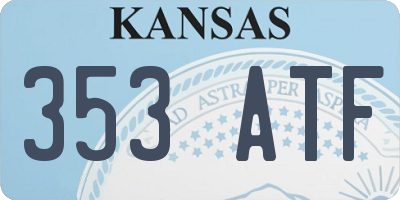 KS license plate 353ATF