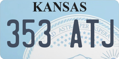 KS license plate 353ATJ