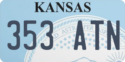 KS license plate 353ATN