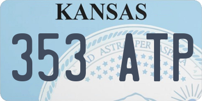 KS license plate 353ATP