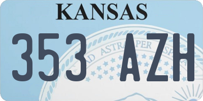 KS license plate 353AZH