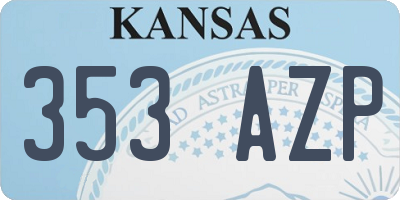 KS license plate 353AZP