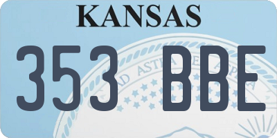 KS license plate 353BBE