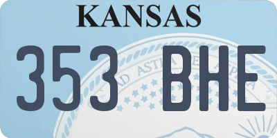 KS license plate 353BHE