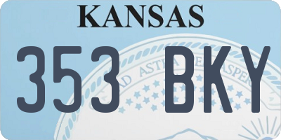 KS license plate 353BKY