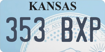 KS license plate 353BXP