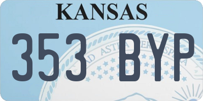 KS license plate 353BYP