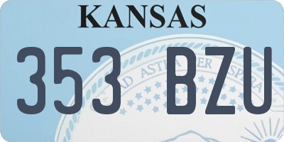 KS license plate 353BZU
