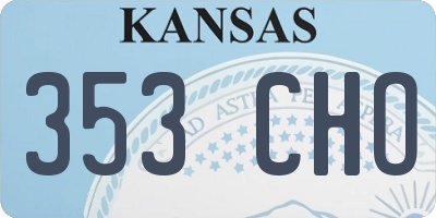 KS license plate 353CHO