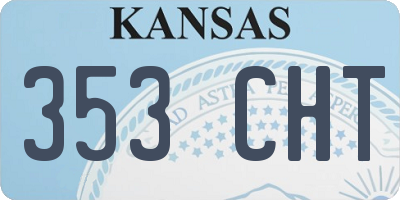 KS license plate 353CHT