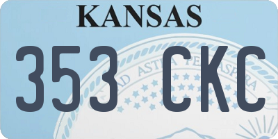 KS license plate 353CKC