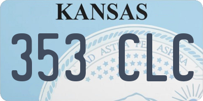 KS license plate 353CLC