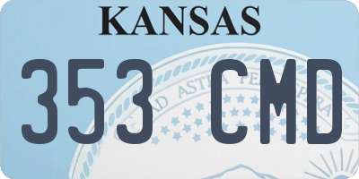 KS license plate 353CMD