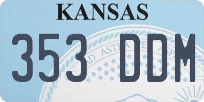 KS license plate 353DDM
