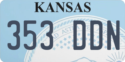 KS license plate 353DDN