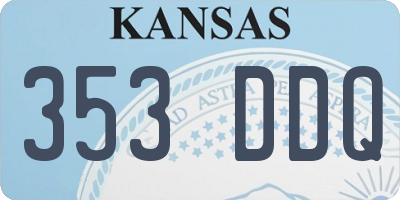 KS license plate 353DDQ