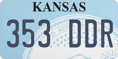KS license plate 353DDR