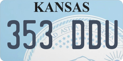 KS license plate 353DDU