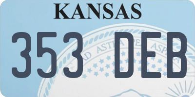 KS license plate 353DEB