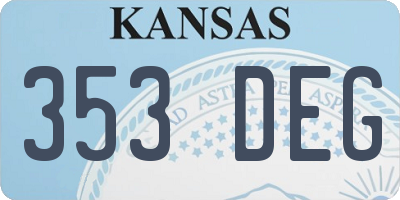 KS license plate 353DEG