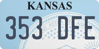 KS license plate 353DFE