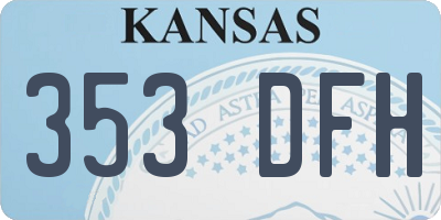 KS license plate 353DFH