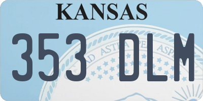 KS license plate 353DLM