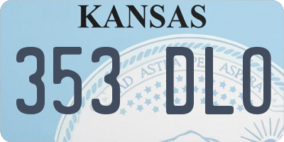 KS license plate 353DLO