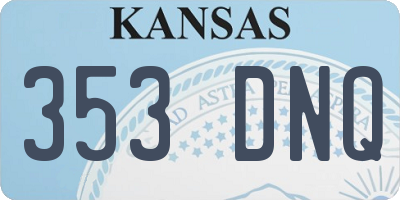 KS license plate 353DNQ