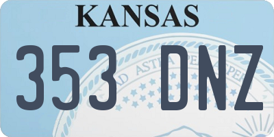 KS license plate 353DNZ