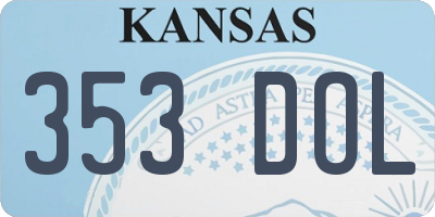 KS license plate 353DOL