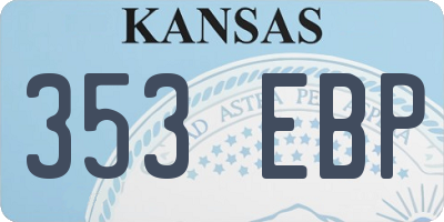 KS license plate 353EBP