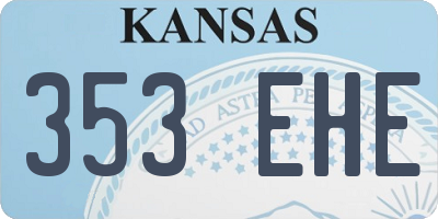KS license plate 353EHE