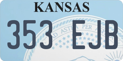 KS license plate 353EJB