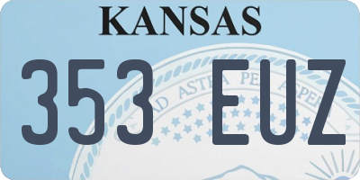 KS license plate 353EUZ
