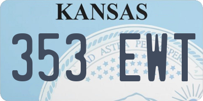 KS license plate 353EWT